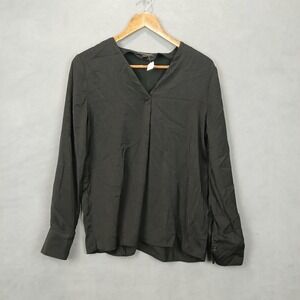 Banana Republic Top Womens Small Black V Neck Long Sleeves Casual Everyday Wear